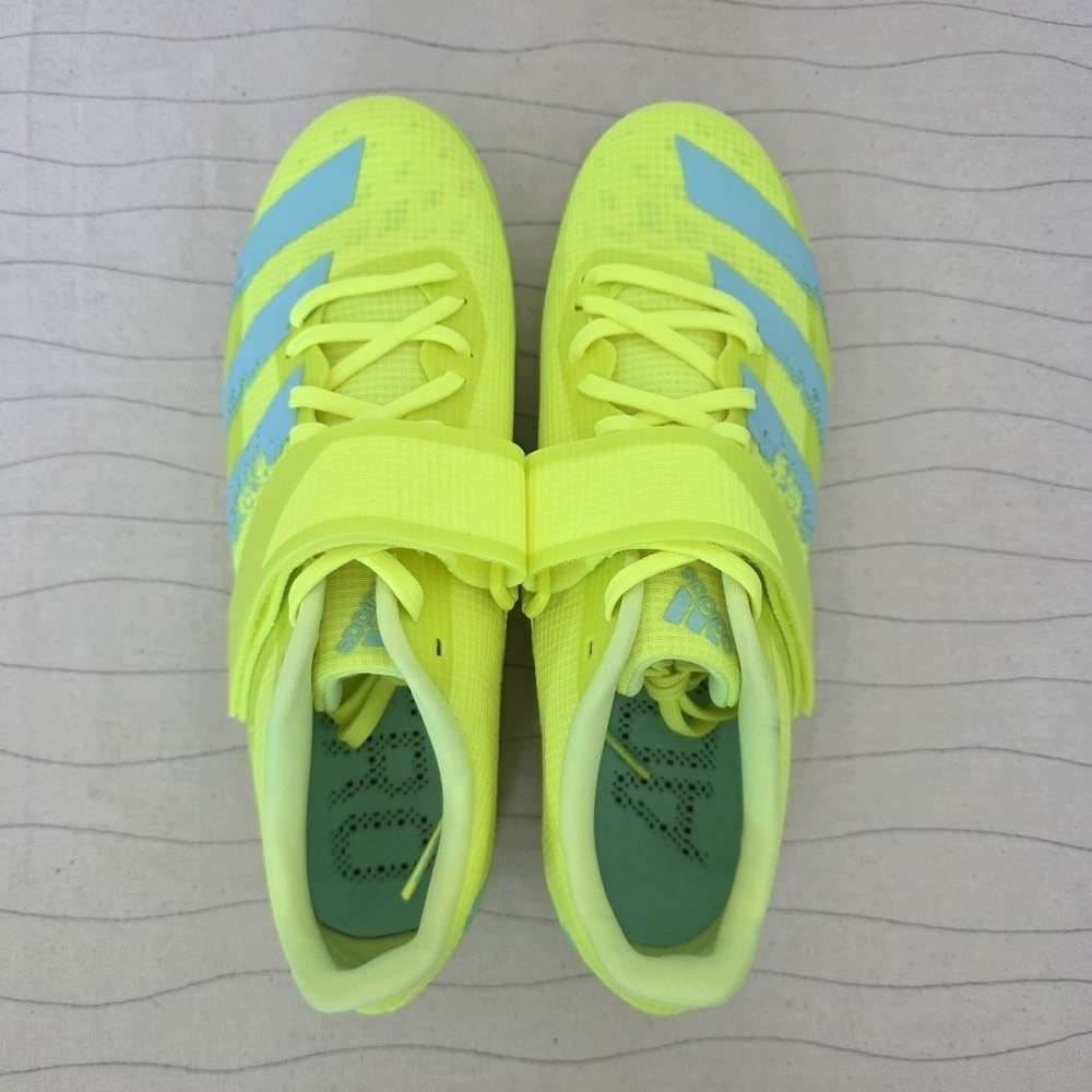 Adidas Mens Adizero HJ Solar Yellow Aqua Track & Field Shoes FW2244 Size 7.5 - Picture 6 of 11